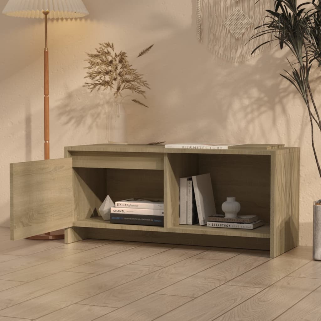 Meuble TV Chêne sonoma 90x35x40 cm Bois d'ingénierie - XIOS