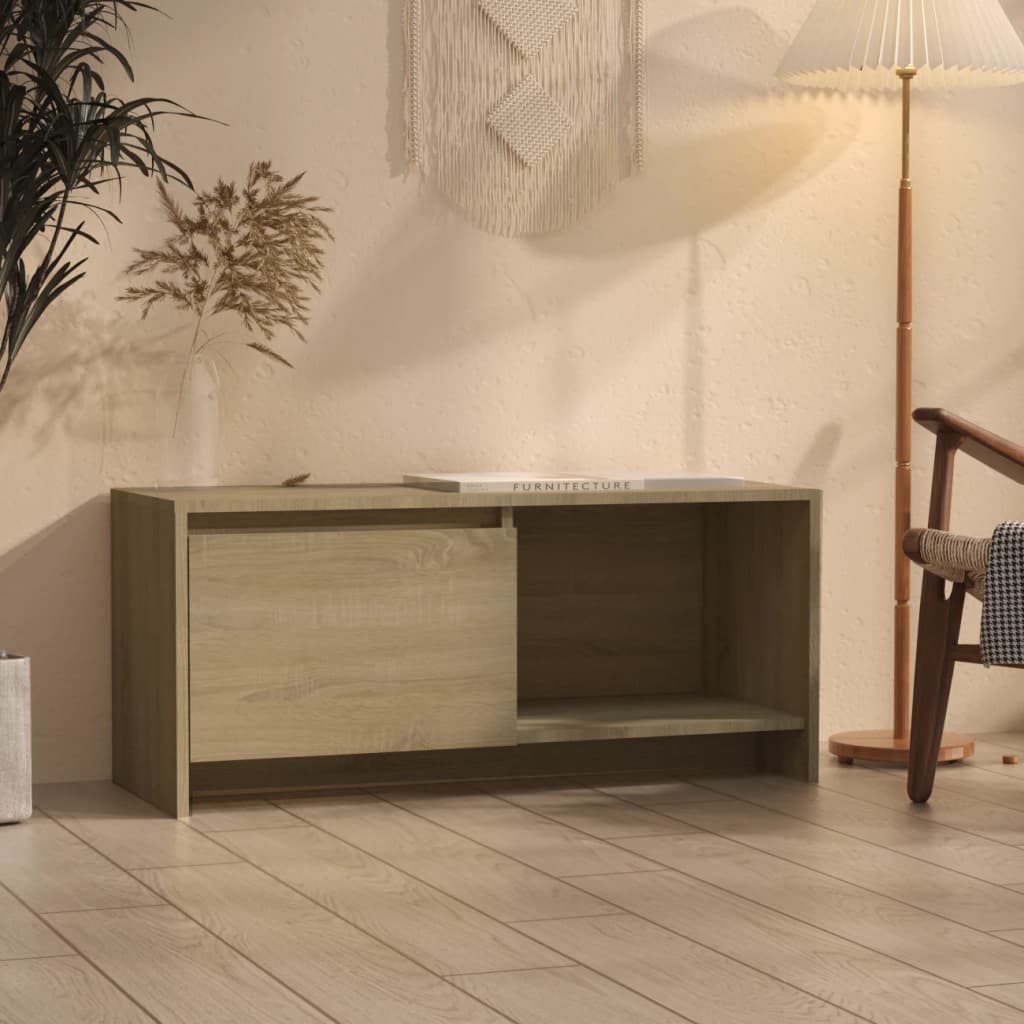 Meuble TV Chêne sonoma 90x35x40 cm Bois d'ingénierie - XIOS