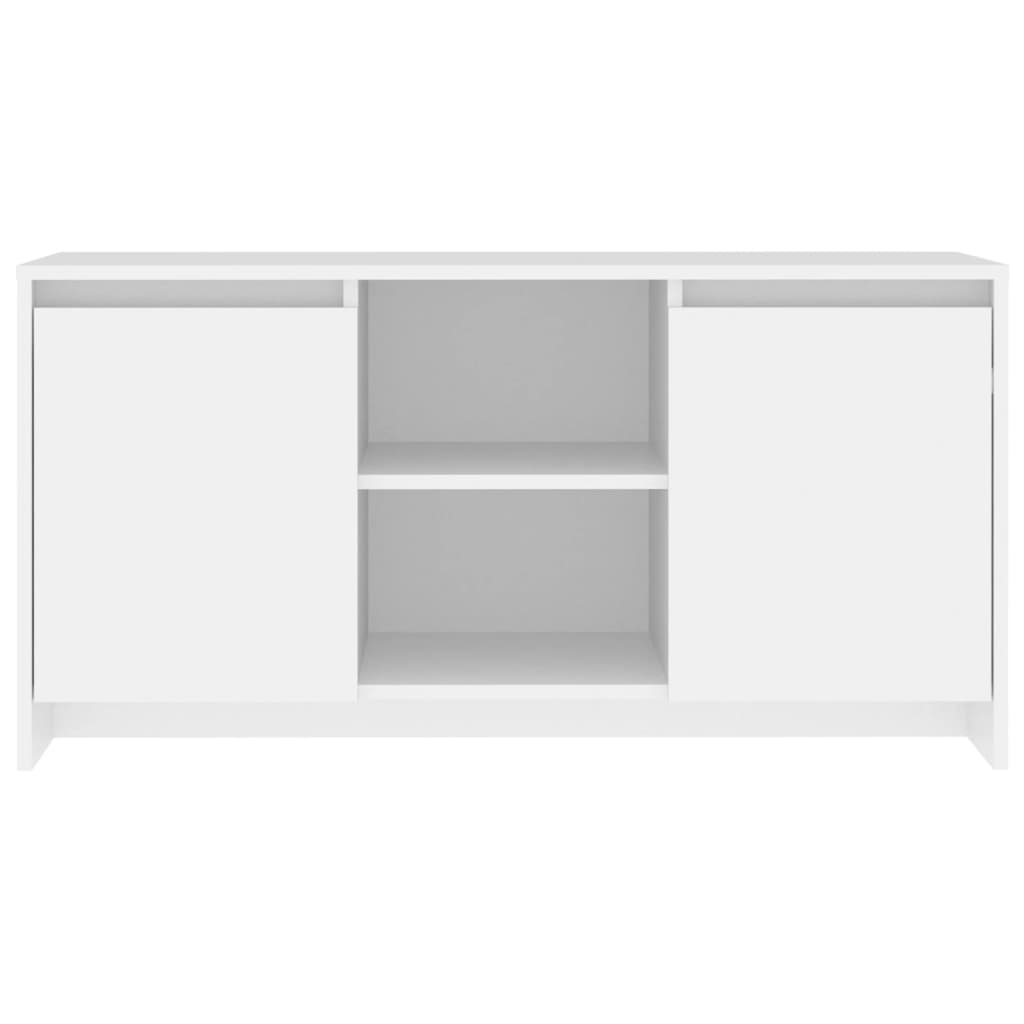 Meuble TV Blanc 102x37,5x52,5 cm Bois d'ingénierie - XIOS