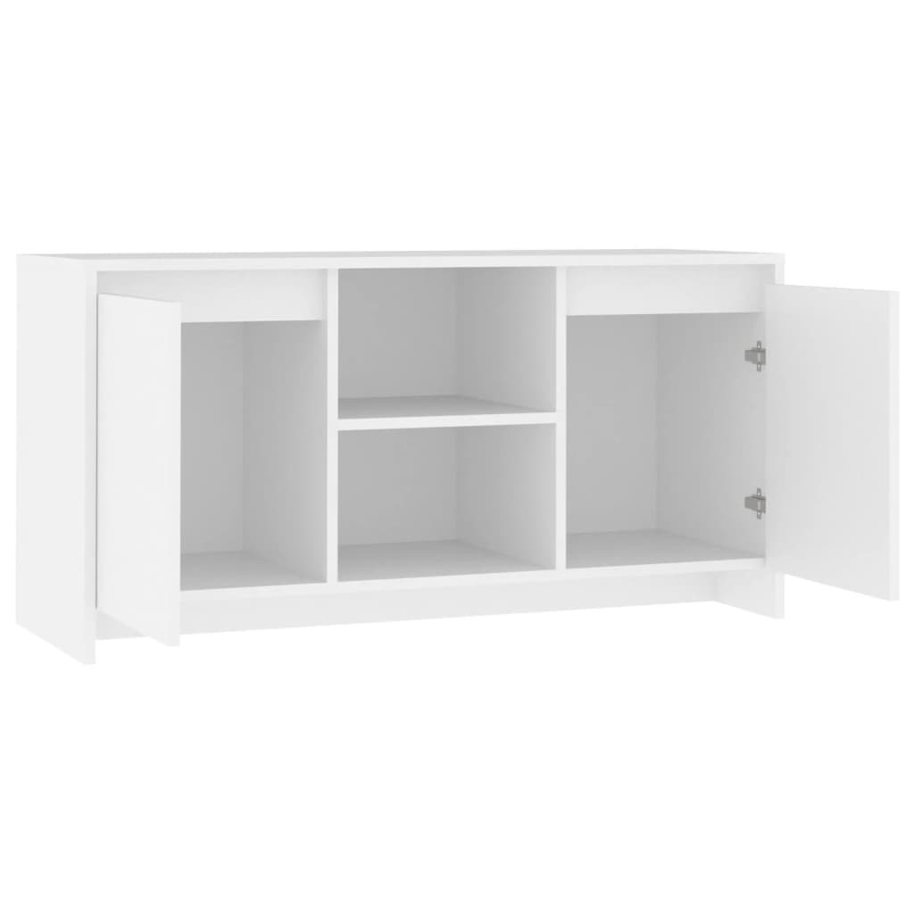 Meuble TV Blanc 102x37,5x52,5 cm Bois d'ingénierie - XIOS