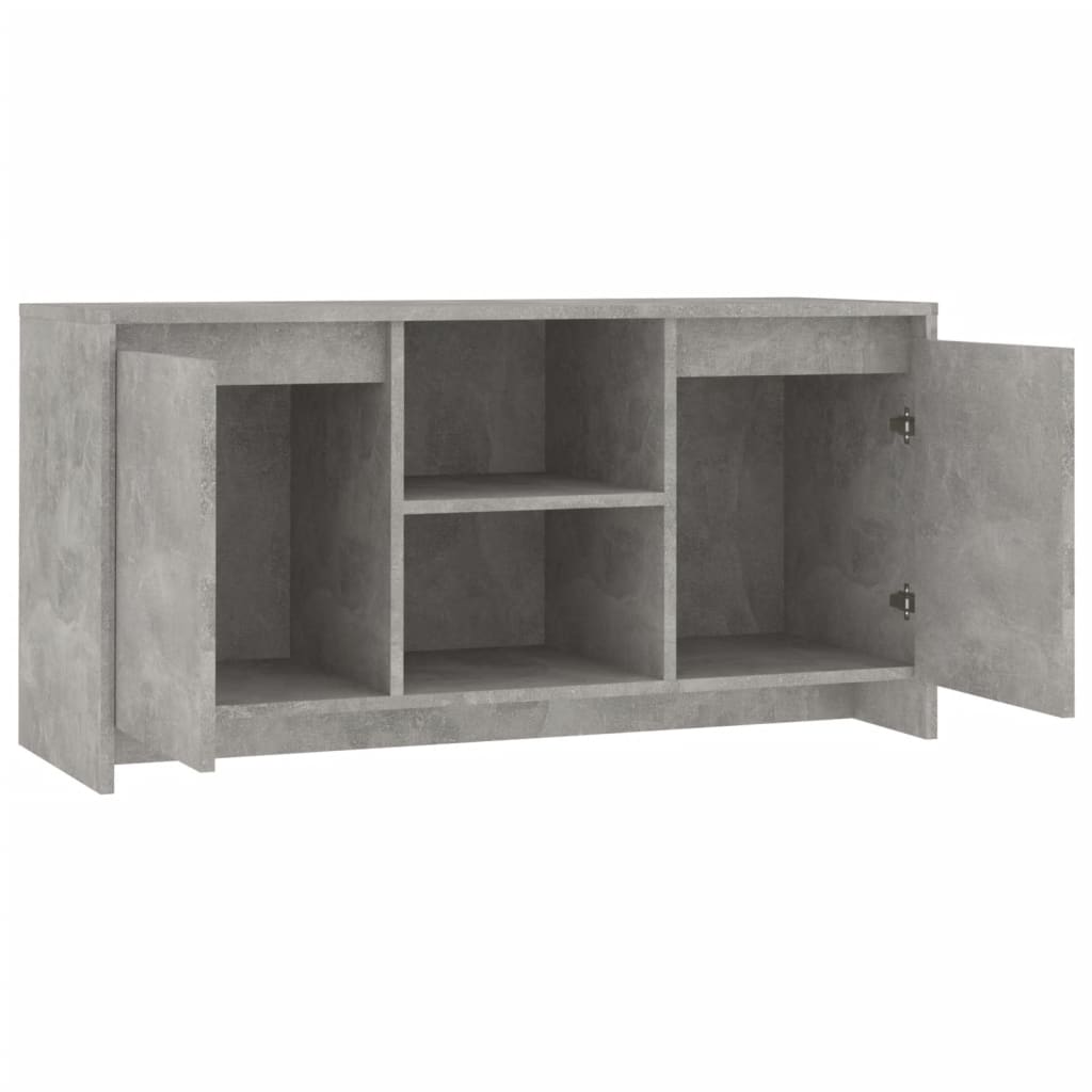 Meuble TV Gris béton 102x37,5x52,5 cm Aggloméré - XIOS