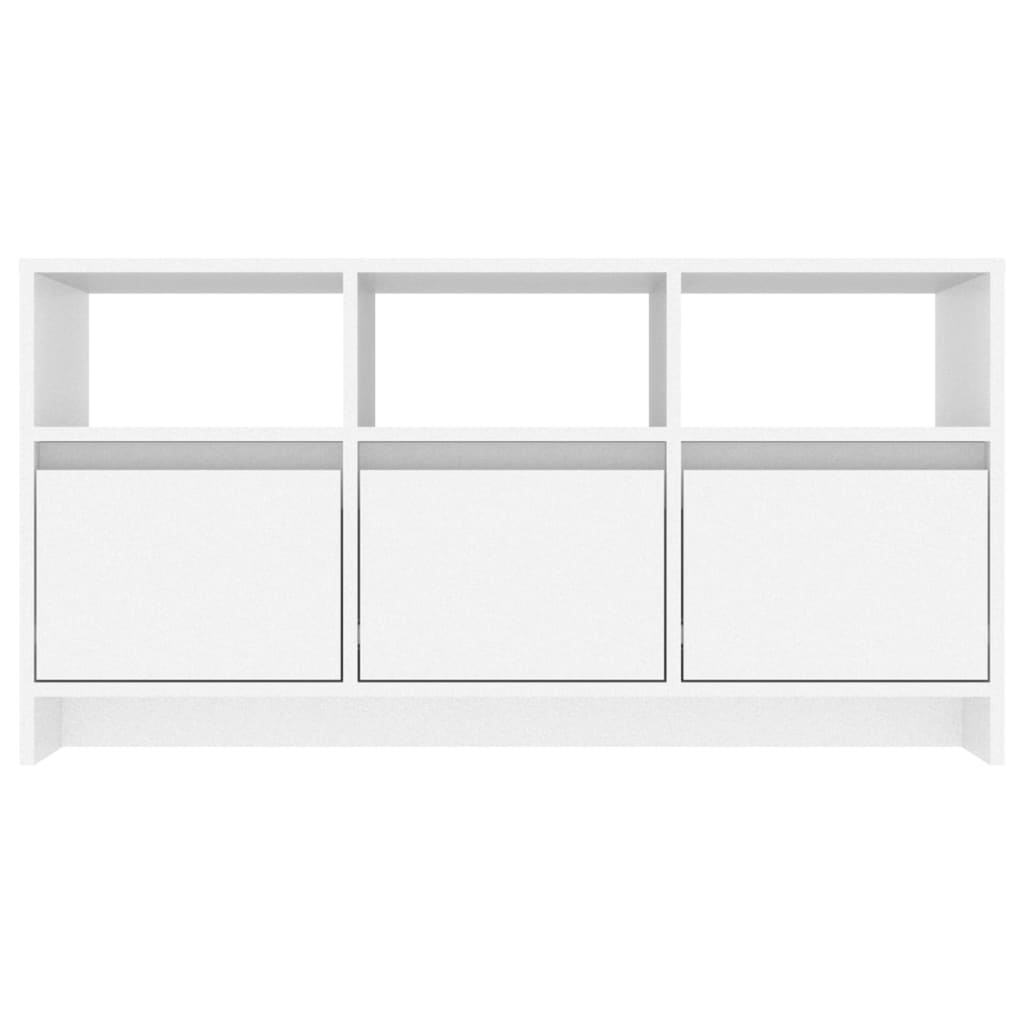 Meuble TV Blanc 102x37,5x52,5 cm Bois d'ingénierie
