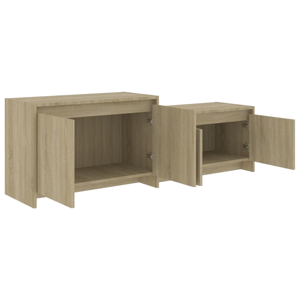 Meuble TV Chêne sonoma 146,5x35x50 cm Bois d'ingénierie - XIOS