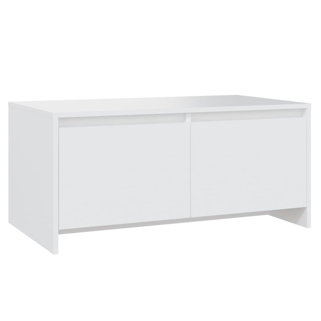 Table basse blanc 90x50x41,5 cm bois d'ingénierie - XIOS