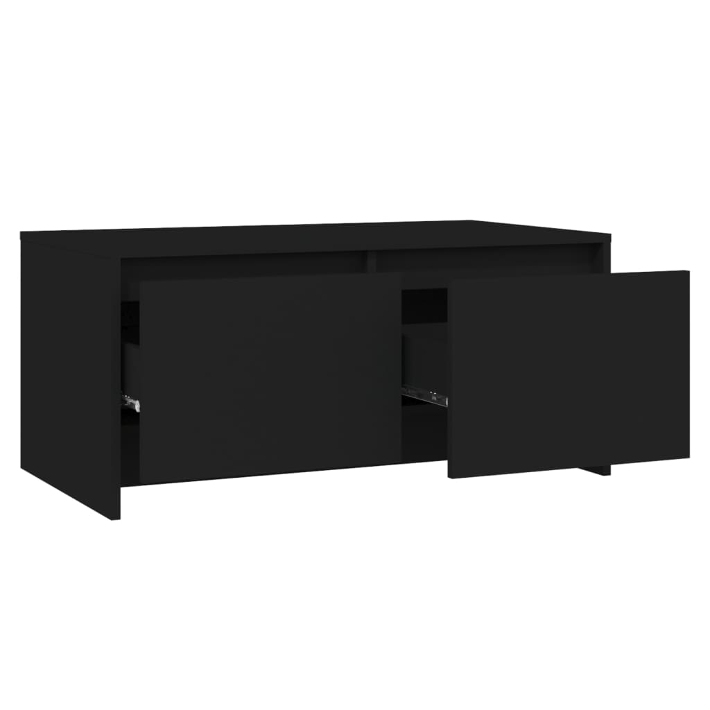 Table basse noir 90x50x41,5 cm bois d'ingénierie - XIOS