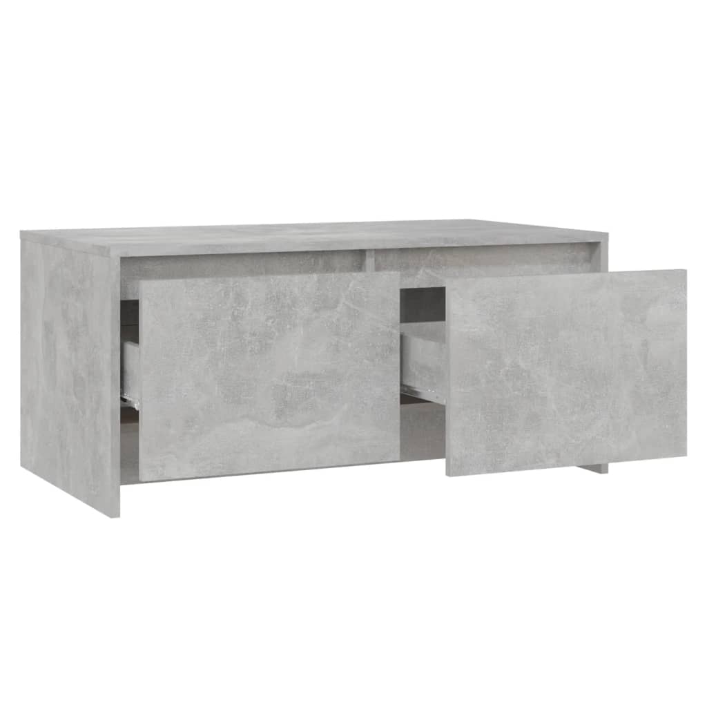 Table basse gris béton 90x50x41,5 cm bois d'ingénierie - XIOS
