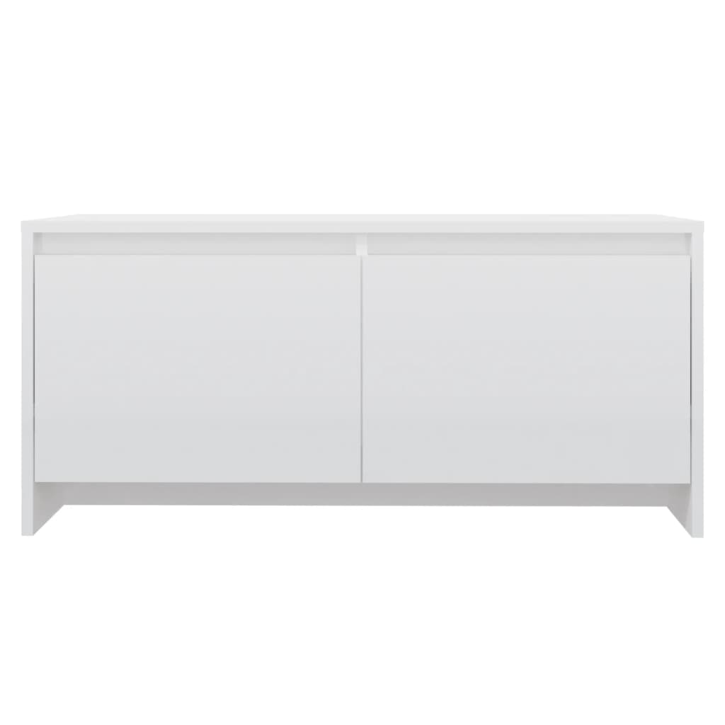 Table basse blanc brillant 90x50x41,5 cm bois d'ingénierie - XIOS