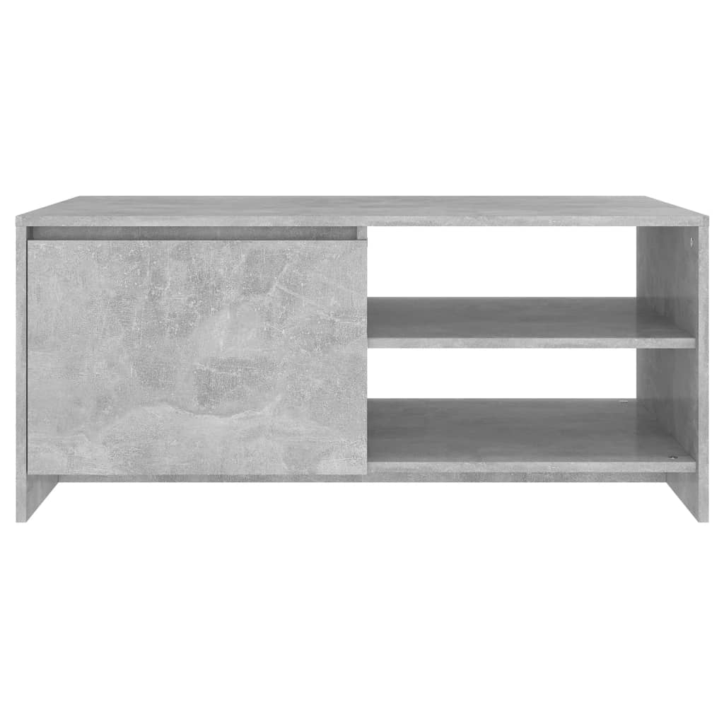 Table basse Gris béton 102x50x45 cm Bois d'ingénierie