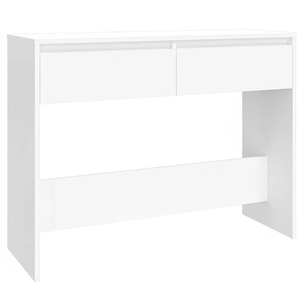 Table console blanc 100x35x76,5 cm bois d'ingénierie - XIOS