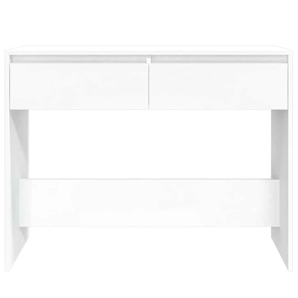 Table console blanc 100x35x76,5 cm bois d'ingénierie - XIOS