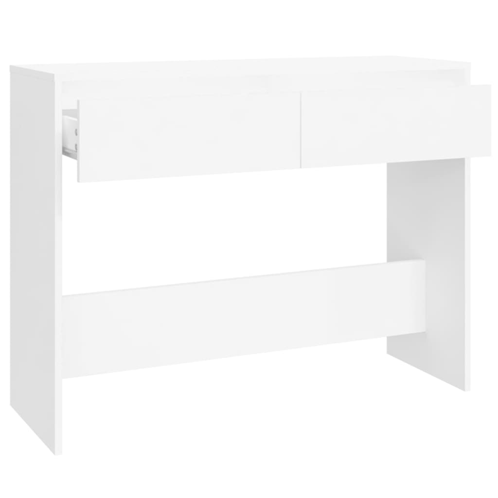 Table console blanc 100x35x76,5 cm bois d'ingénierie - XIOS