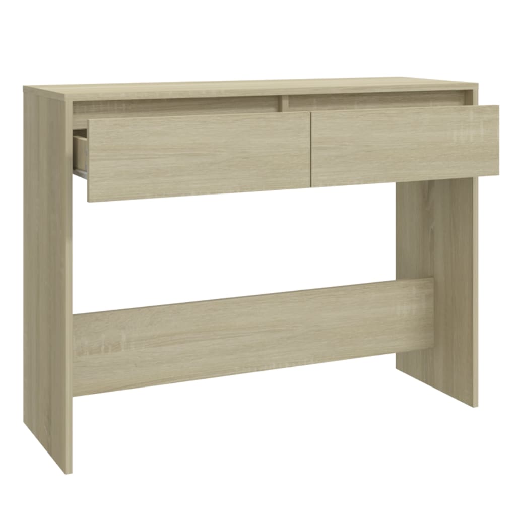 Table console chêne sonoma 100x35x76,5 cm bois d'ingénierie - XIOS
