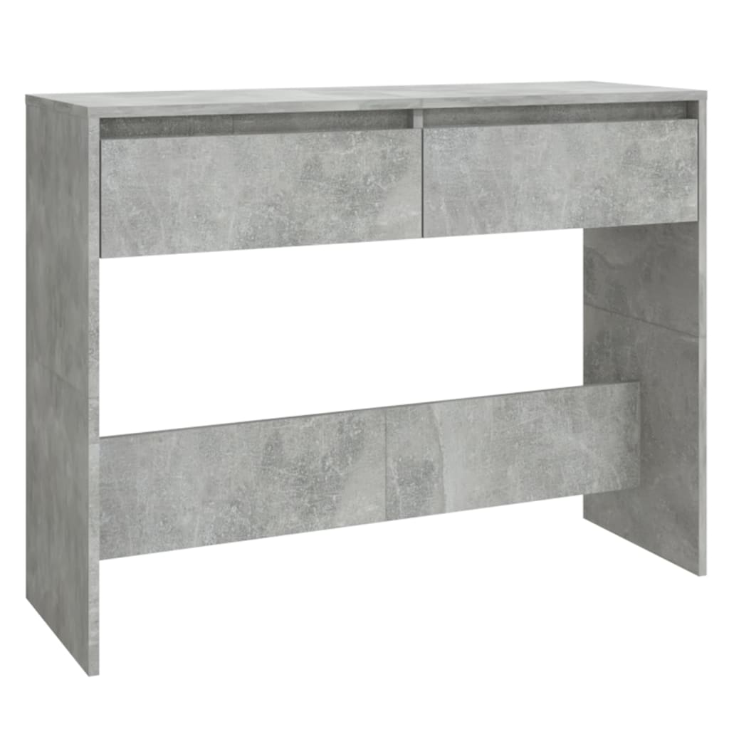 Table console gris béton 100x35x76,5 cm bois d'ingénierie - XIOS