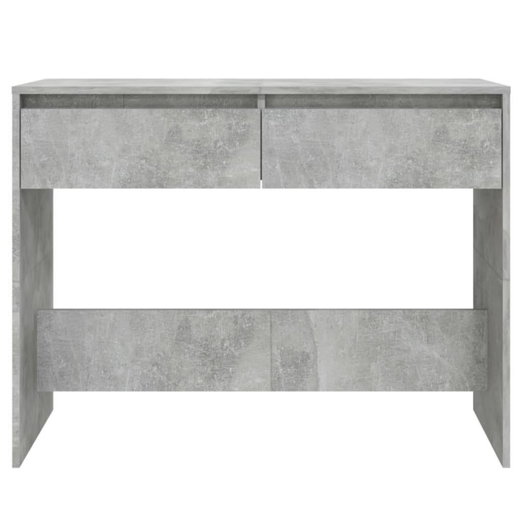Table console gris béton 100x35x76,5 cm bois d'ingénierie - XIOS