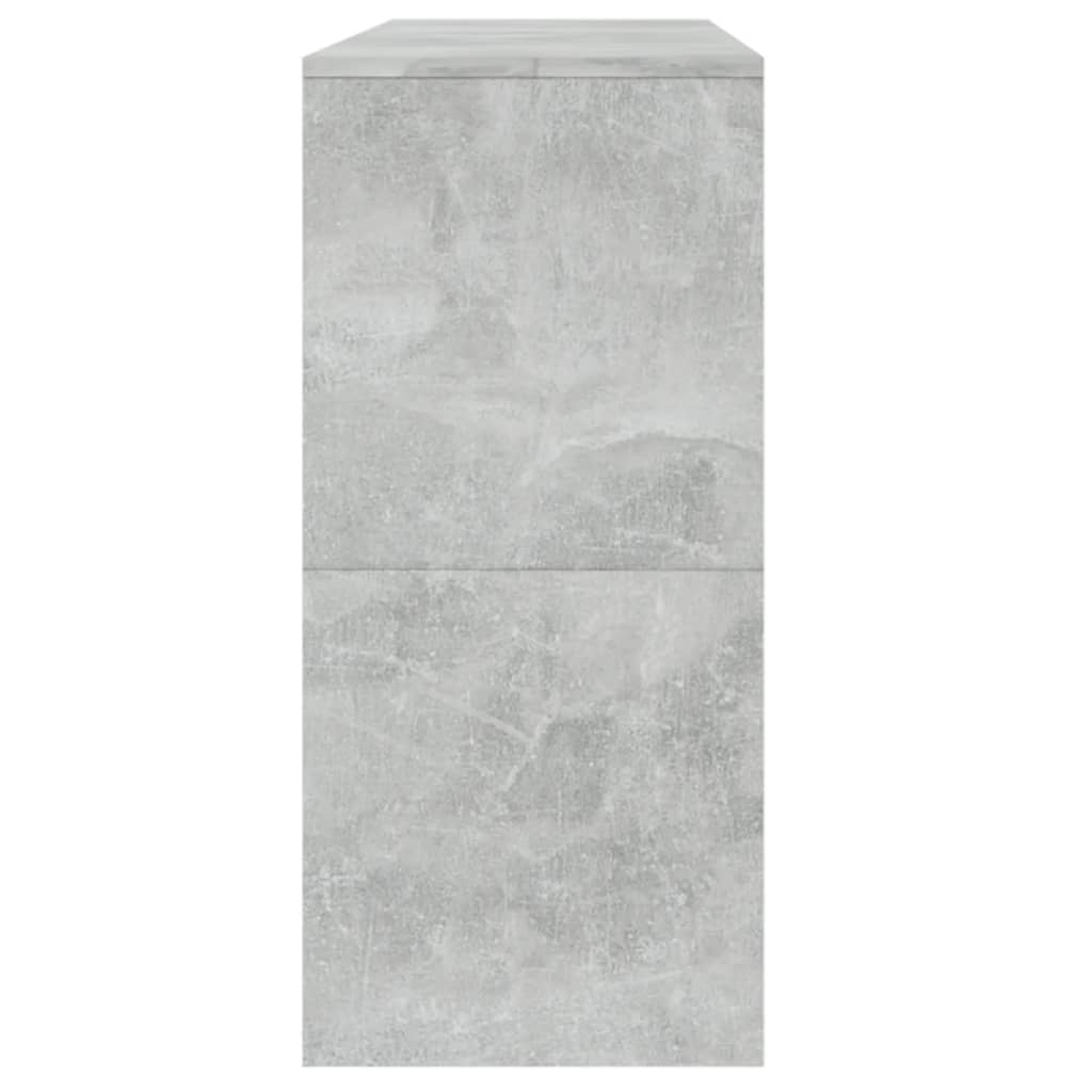 Table console gris béton 100x35x76,5 cm bois d'ingénierie - XIOS