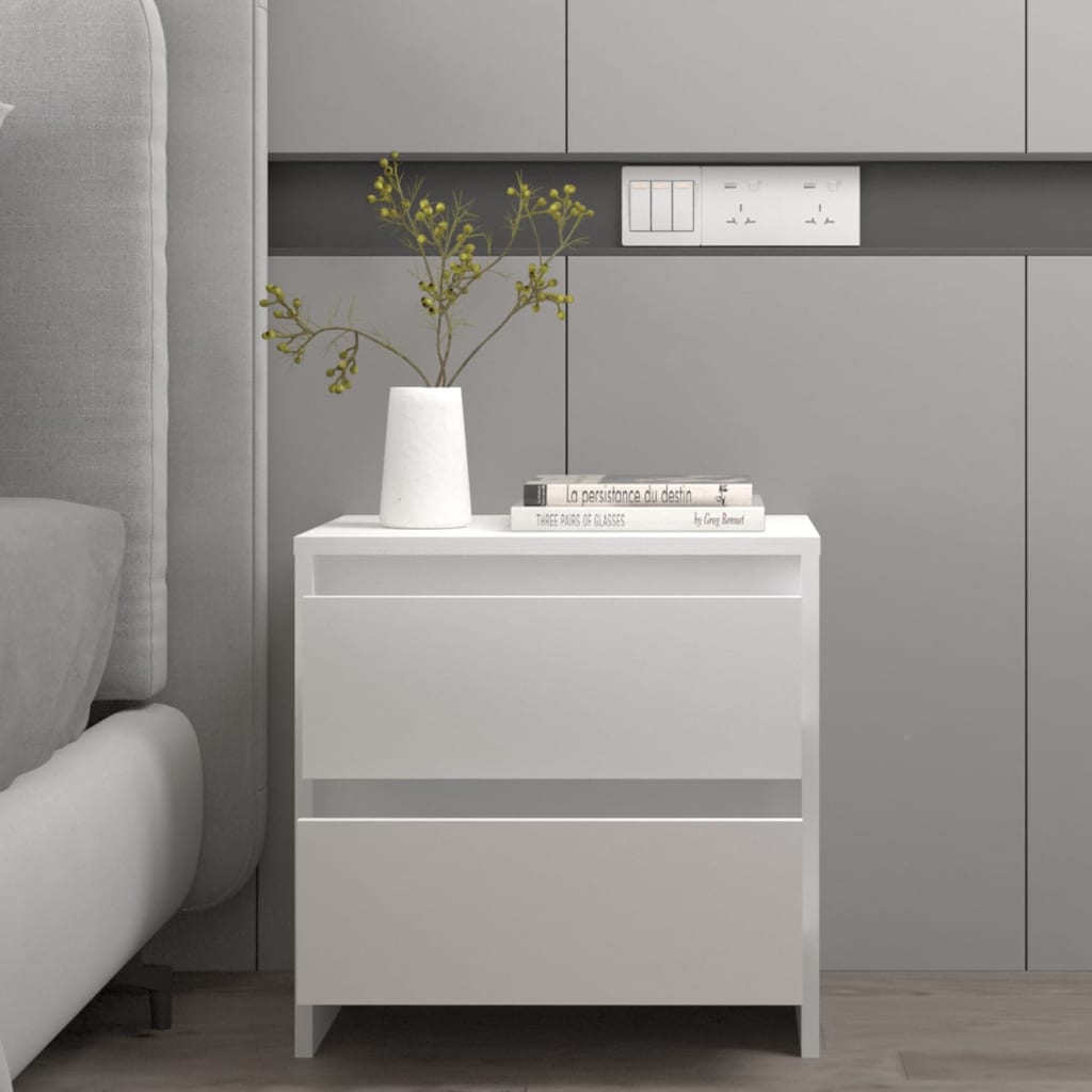 Tables de chevet 2 pcs blanc 45x34,5x44,5 cm bois d’ingénierie - XIOS