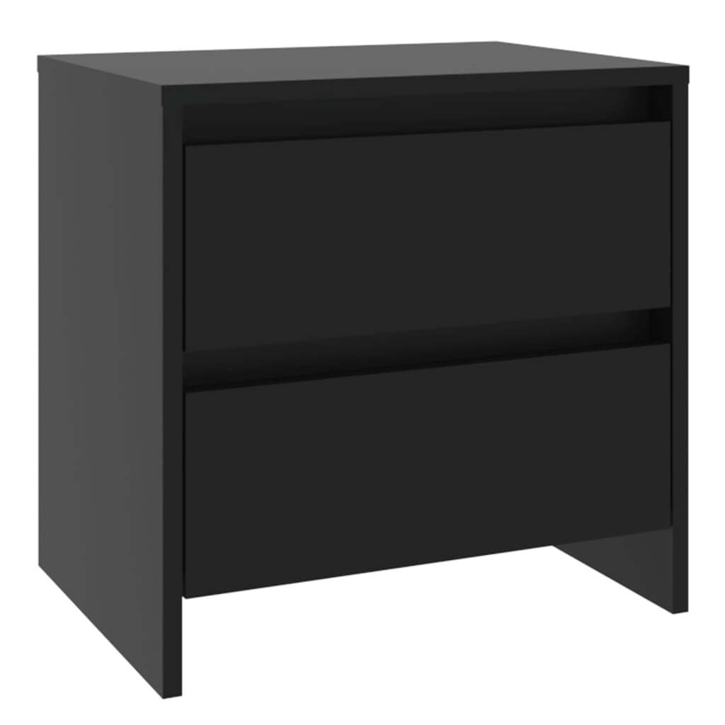 Tables de chevet 2 pcs noir 45x34,5x44,5 cm bois d'ingénierie - XIOS