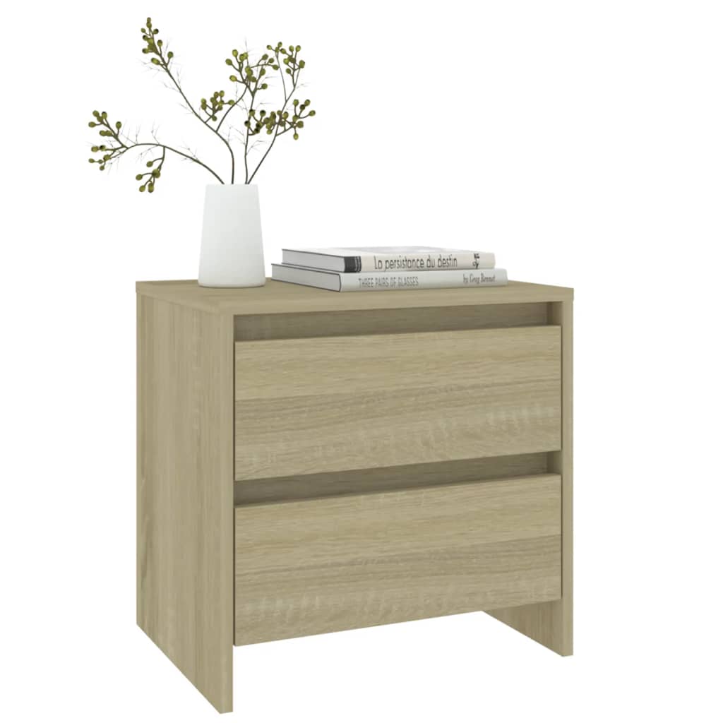 Table de chevet chêne sonoma 45x34,5x44,5 cm bois d’ingénierie - XIOS