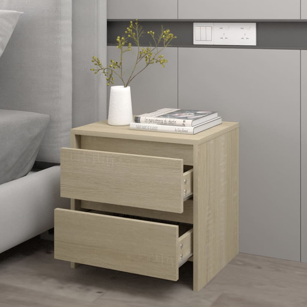 Table de chevet chêne sonoma 45x34,5x44,5 cm bois d’ingénierie - XIOS