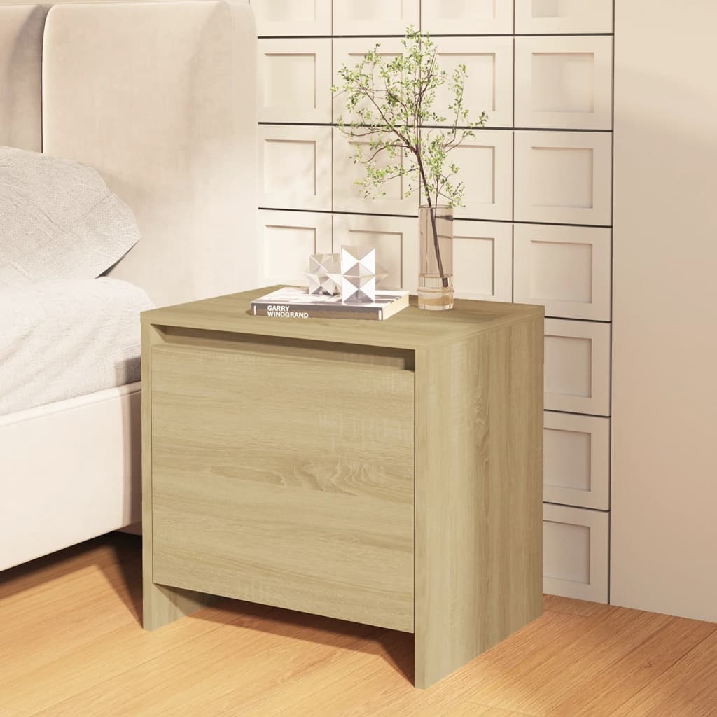 Table de chevet chêne sonoma 45x34x44,5 cm bois d'ingénierie - XIOS
