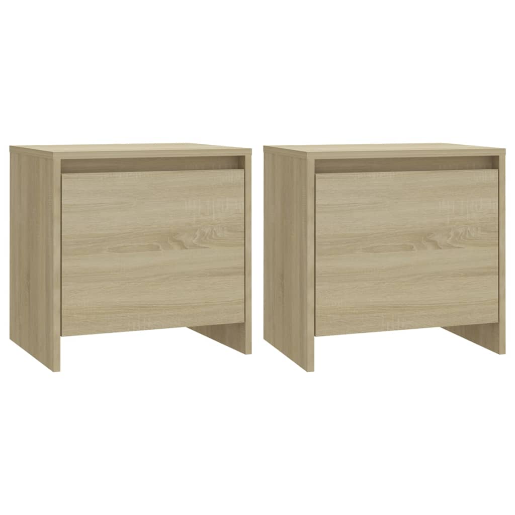 Tables de chevet 2 pcs chêne sonoma bois d'ingénierie