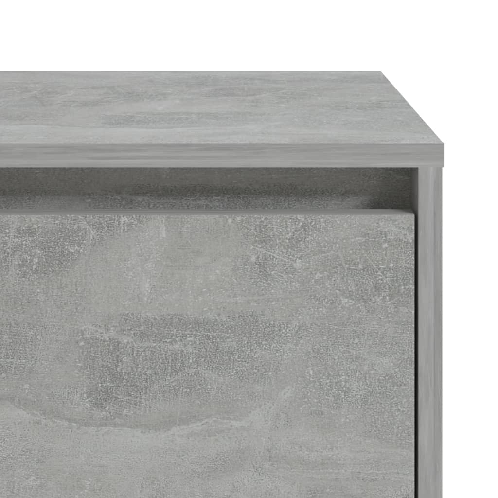 Table de chevet gris béton 45x34x44,5 cm bois d'ingénierie - XIOS