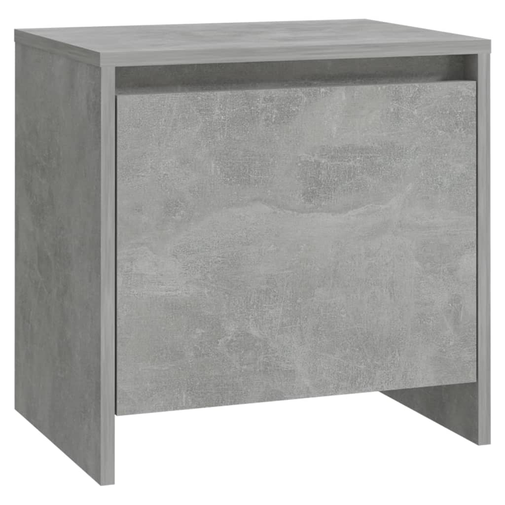 Tables de chevet 2 pcs Gris béton 45x34x44,5 cm Aggloméré
