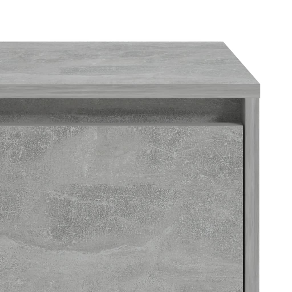 Tables de chevet 2 pcs Gris béton 45x34x44,5 cm Aggloméré