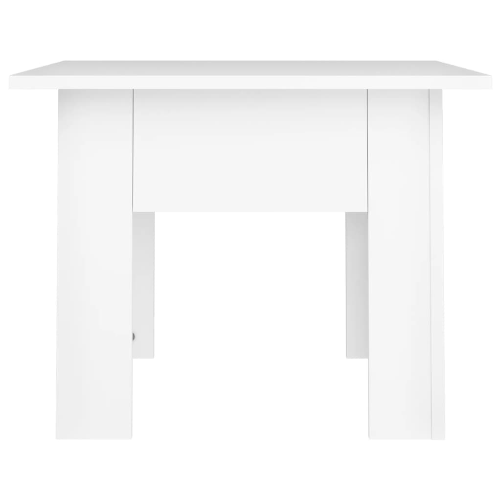 Table basse blanc 55x55x42 cm bois d'ingénierie - XIOS