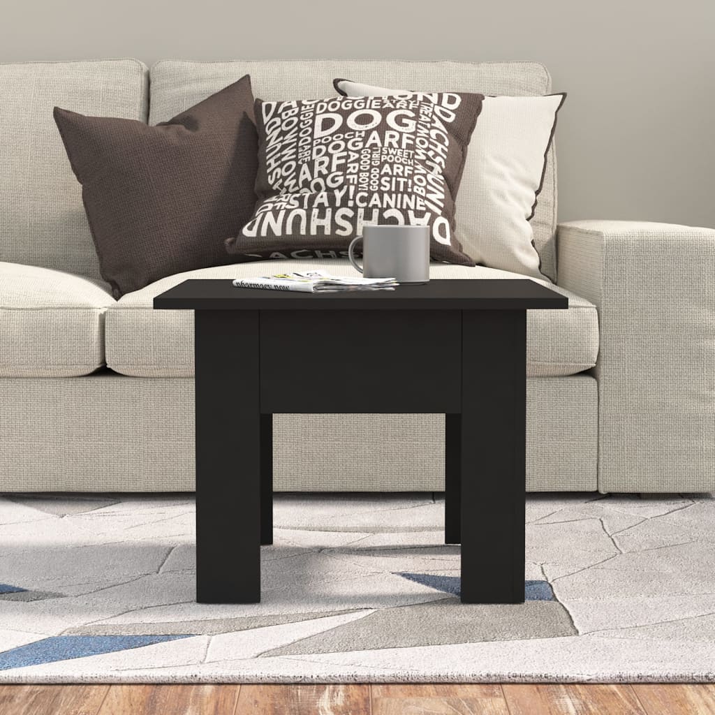 Table basse noir 55x55x42 cm bois d'ingénierie - XIOS