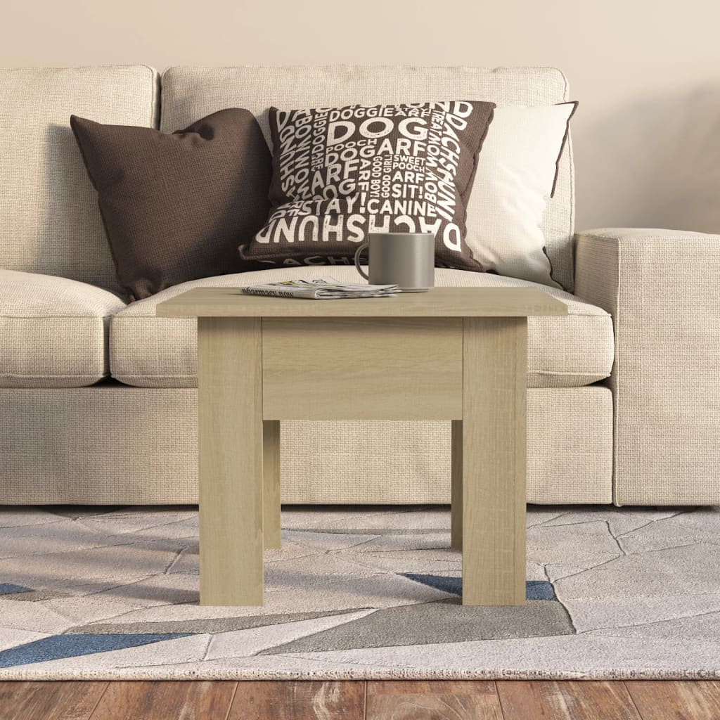 Table basse chêne sonoma 55x55x42 cm bois d'ingénierie - XIOS