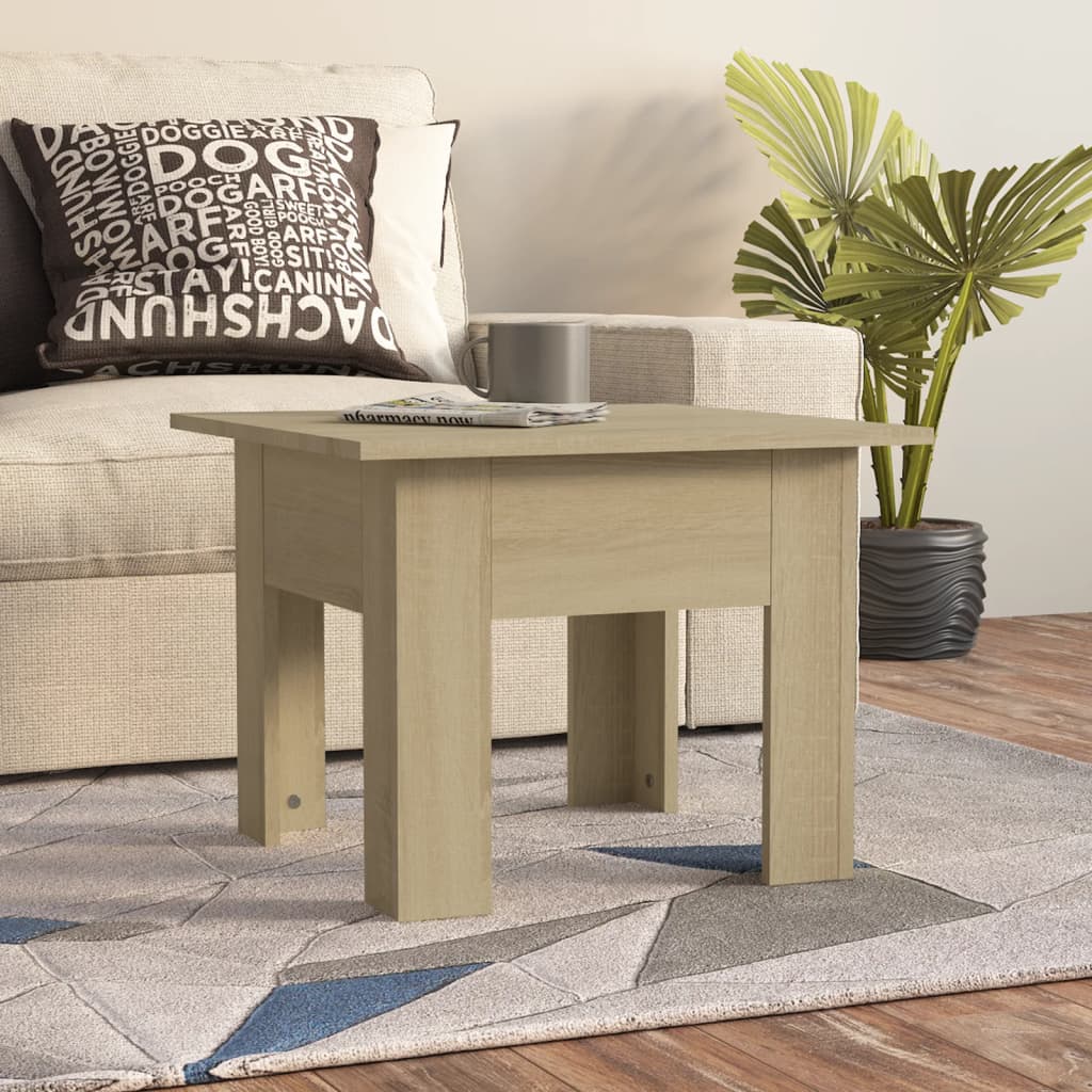 Table basse chêne sonoma 55x55x42 cm bois d'ingénierie - XIOS