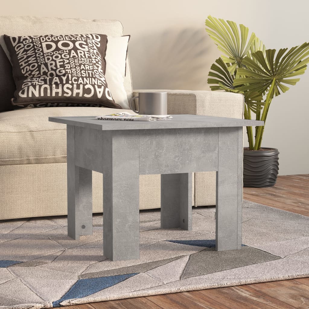 Table basse gris béton 55x55x42 cm bois d'ingénierie - XIOS
