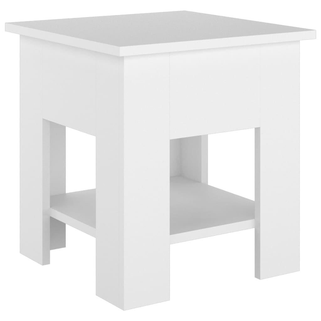 Table basse Blanc 40x40x42 cm Bois d'ingénierie - XIOS