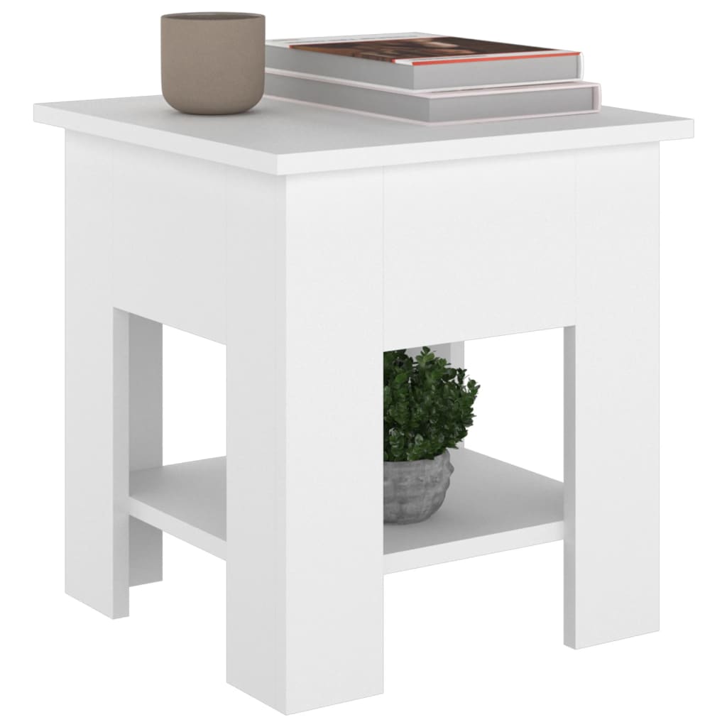 Table basse Blanc 40x40x42 cm Bois d'ingénierie - XIOS
