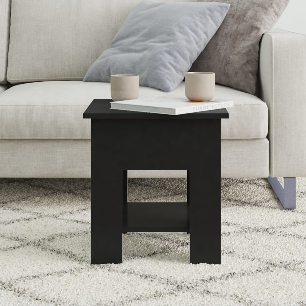 Table basse noir 40x40x42 cm bois d'ingénierie - XIOS