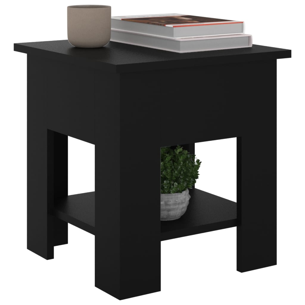 Table basse noir 40x40x42 cm bois d'ingénierie - XIOS