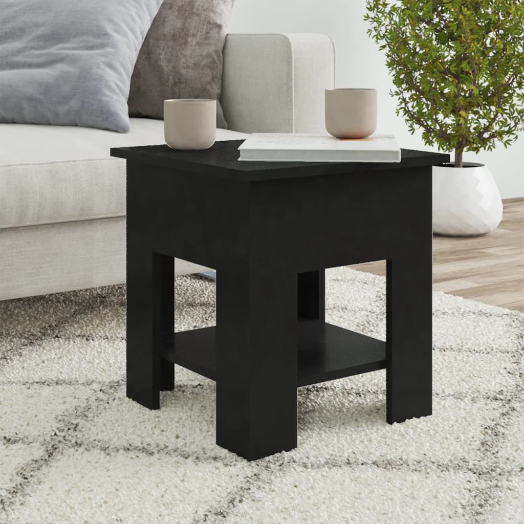 Table basse noir 40x40x42 cm bois d'ingénierie - XIOS