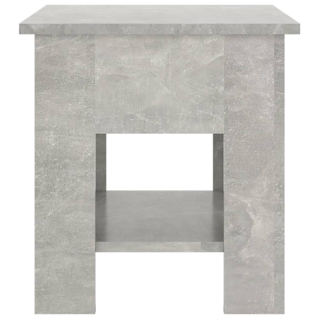 Table basse gris béton 40x40x42 cm bois d'ingénierie - XIOS