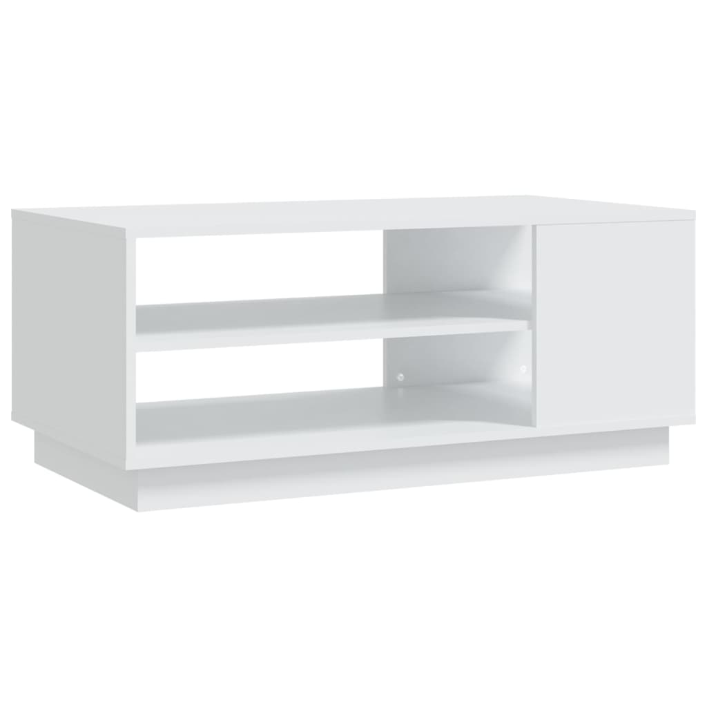 Table basse blanc 102x55x43 cm bois d'ingénierie - XIOS