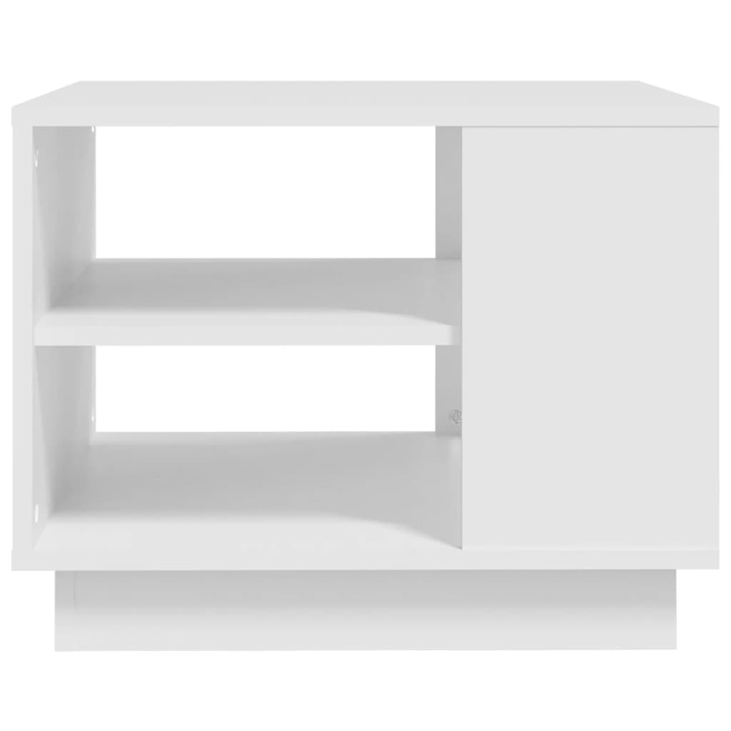 Table basse blanc 55x55x43 cm bois d'ingénierie - XIOS