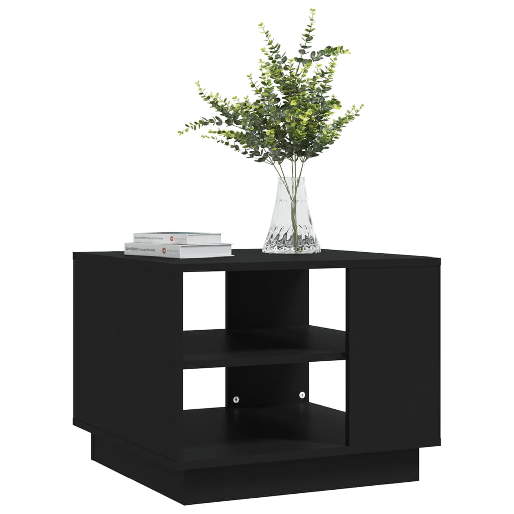 Table basse noir 55x55x43 cm bois d'ingénierie - XIOS