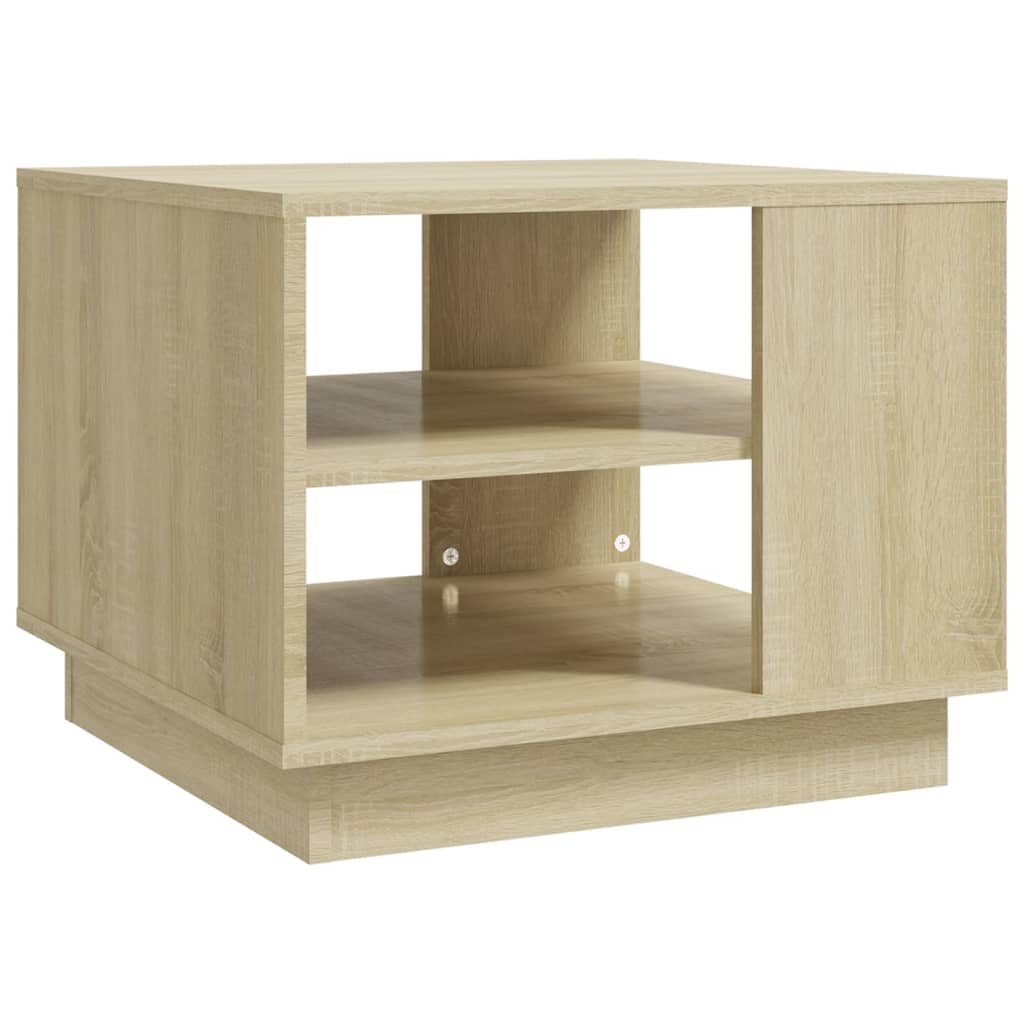 Table basse chêne sonoma 55x55x43 cm bois d'ingénierie - XIOS