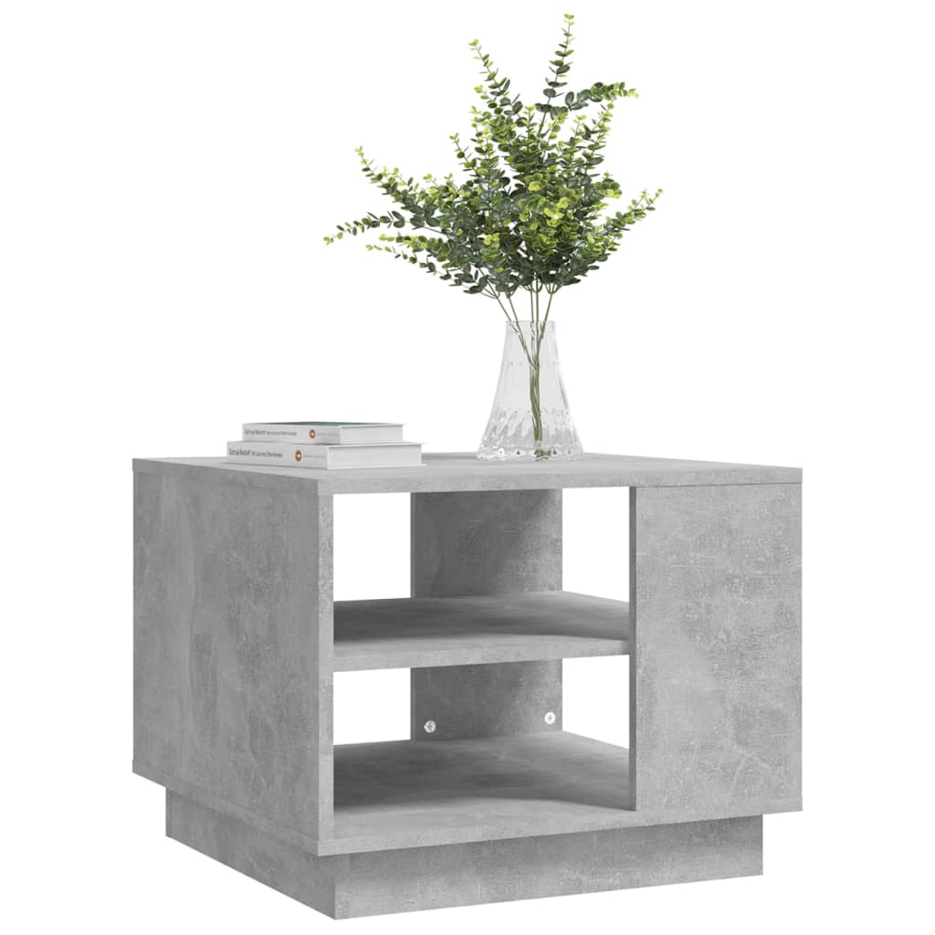Table basse gris béton 55x55x43 cm bois d'ingénierie - XIOS