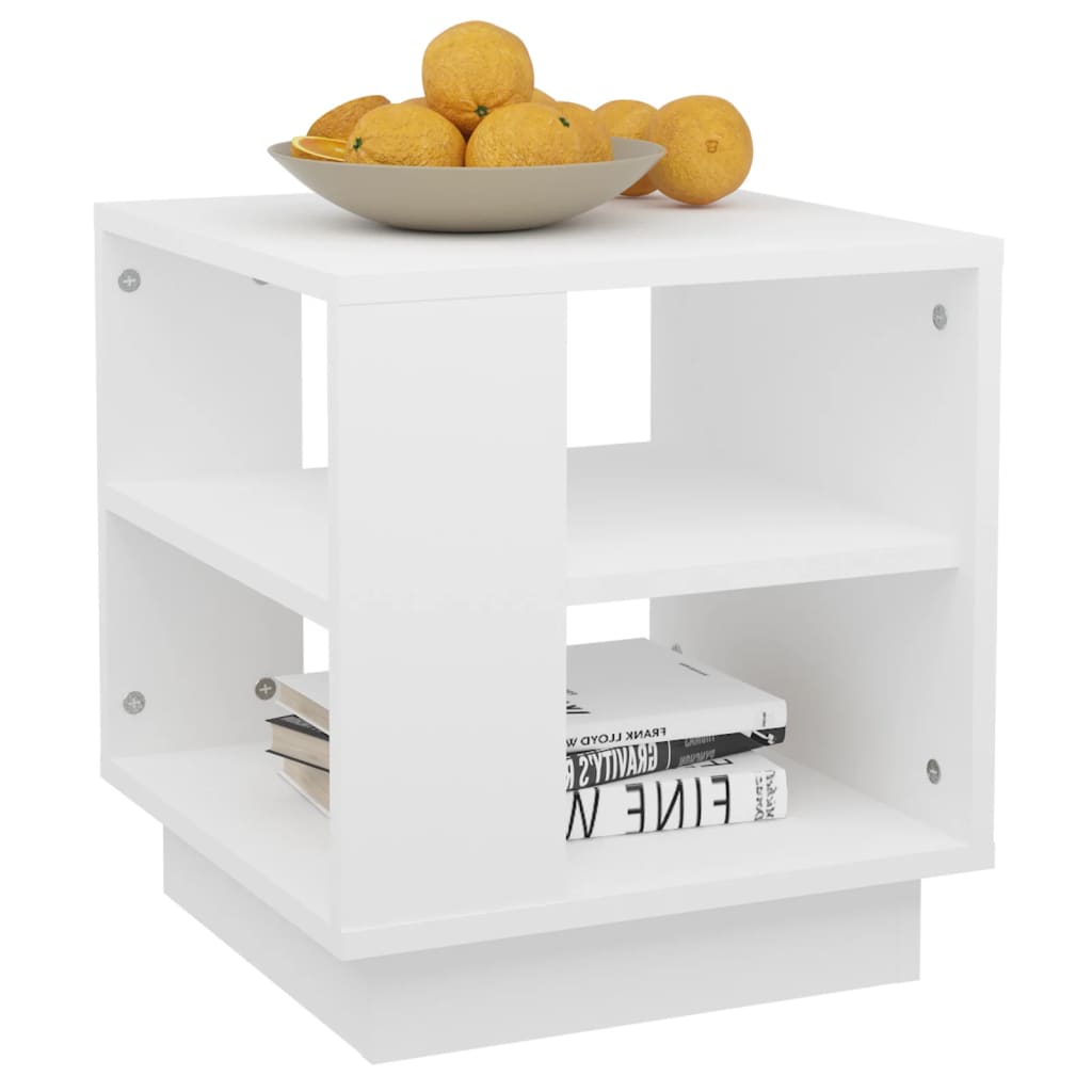 Table basse Blanc 40x40x43 cm Bois d'ingénierie - XIOS