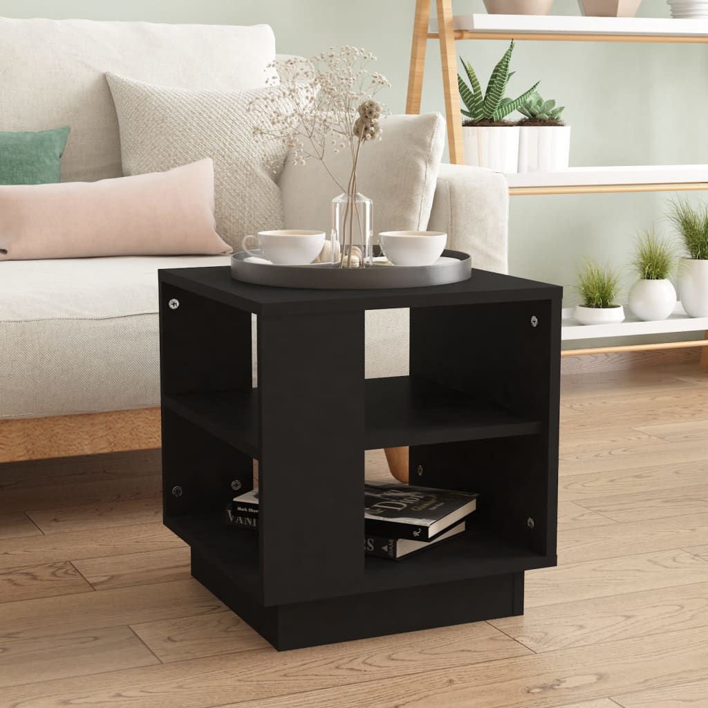 Table basse Noir 40x40x43 cm Bois d'ingénierie - XIOS