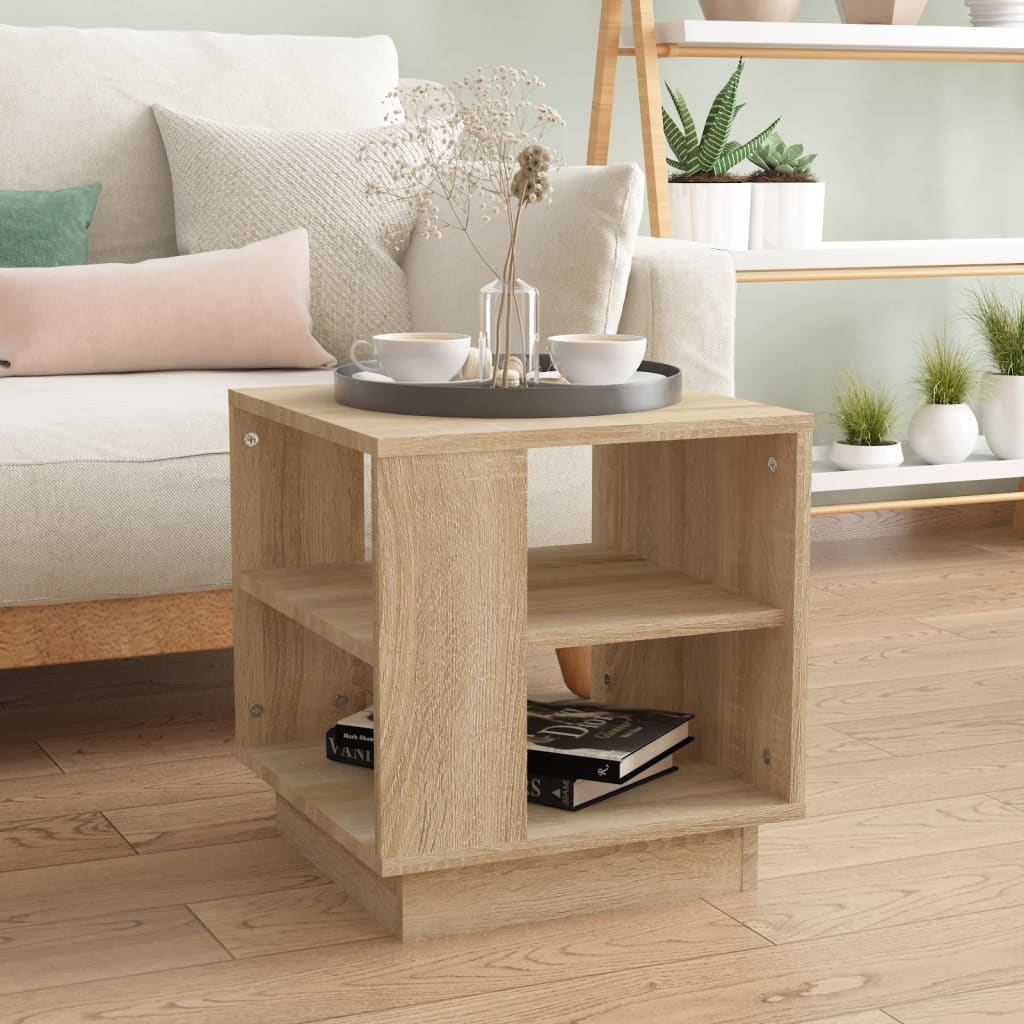 Table basse chêne sonoma 40x40x43 cm bois d'ingénierie - XIOS