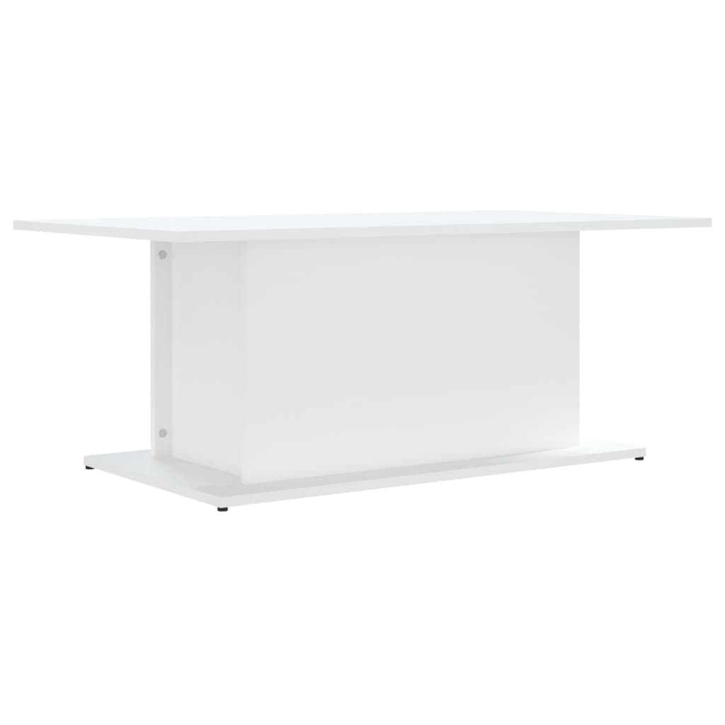 Table basse blanc 102x55,5x40 cm bois d'ingénierie - XIOS