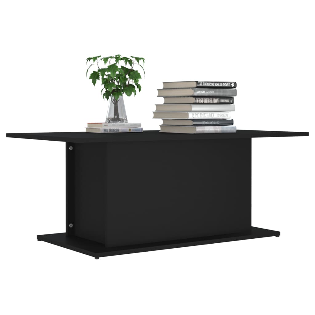 Table basse noir 102x55,5x40 cm bois d'ingénierie - XIOS