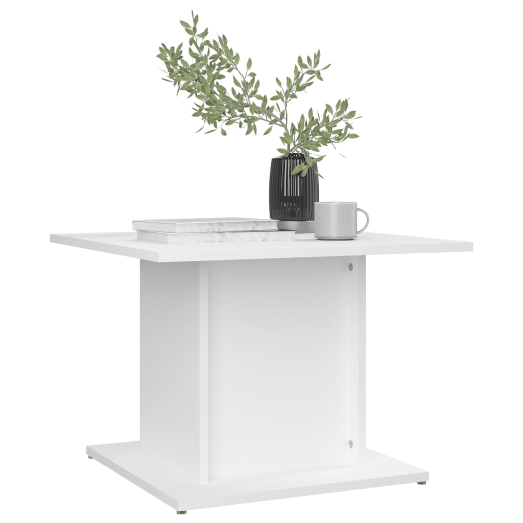 Table basse blanc 55,5x55,5x40 cm bois d'ingénierie - XIOS